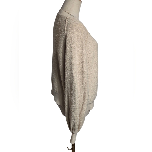 Free People Textured Cream Beige Sweater - Picture 2 of 7